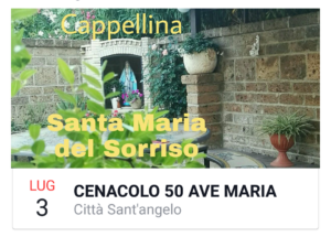 Incontro Cenacolo 50 Ave Maria 3 luglio 2017