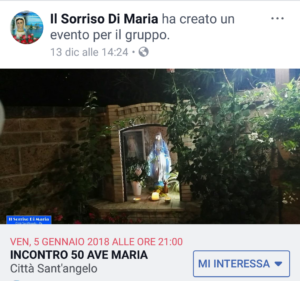 INCONTRO CENACOLO 50 AVE MARIA 5 GENNAIO 2018