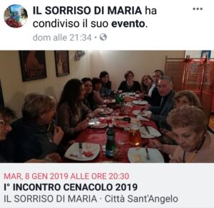 INTENZIONE CENACOLO MESE GENNAIO 2019