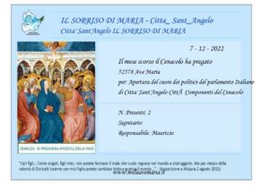Resoconto mensile del gruppo Il Sorriso Di Maria 