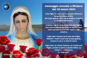 Messaggio annuale 18 marzo 2024 a Mirijana