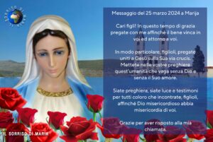 Messaggio del 25 marzo 2024 a Marija 